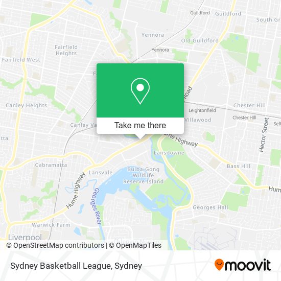 Mapa Sydney Basketball League