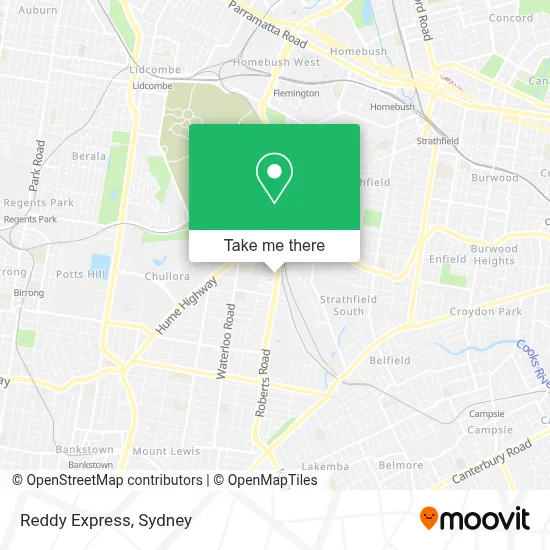 Reddy Express map