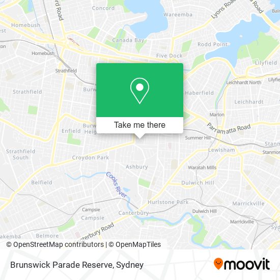 Brunswick Parade Reserve map