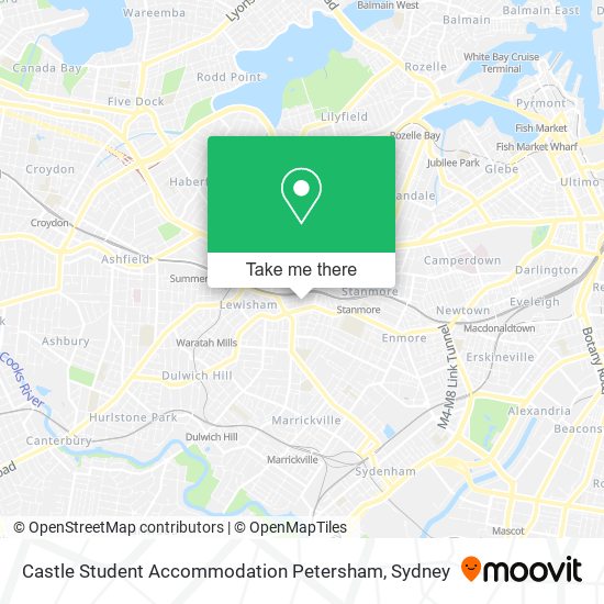 Mapa Castle Student Accommodation Petersham