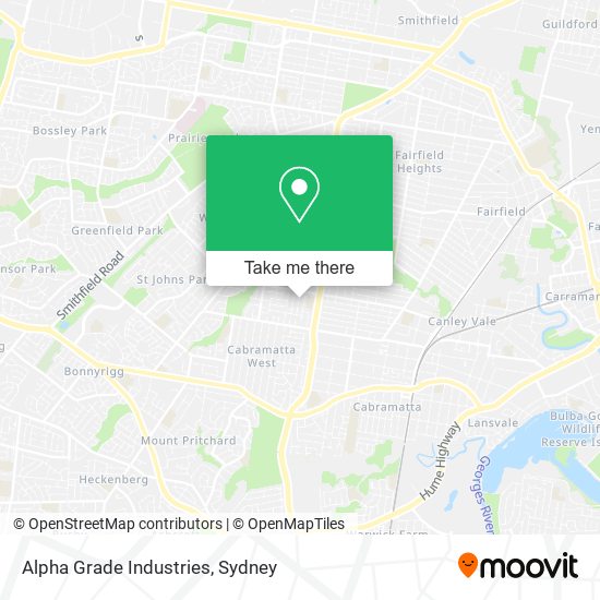 Mapa Alpha Grade Industries