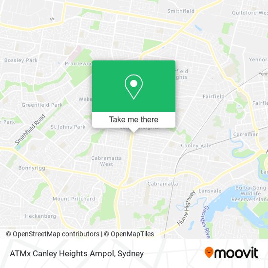 ATMx Canley Heights Ampol map