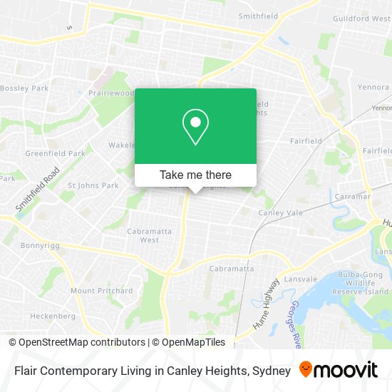 Mapa Flair Contemporary Living in Canley Heights