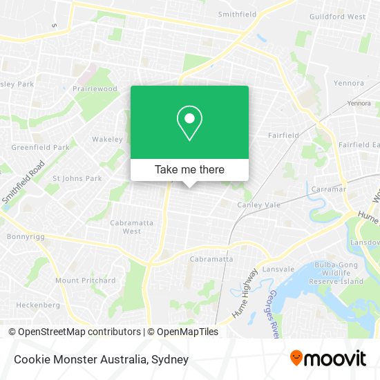 Mapa Cookie Monster Australia