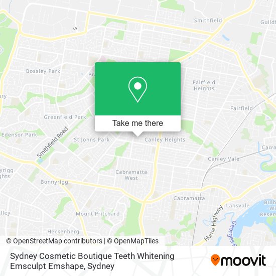 Mapa Sydney Cosmetic Boutique Teeth Whitening Emsculpt Emshape