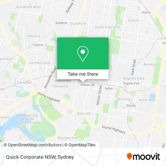 Quick Corporate NSW map