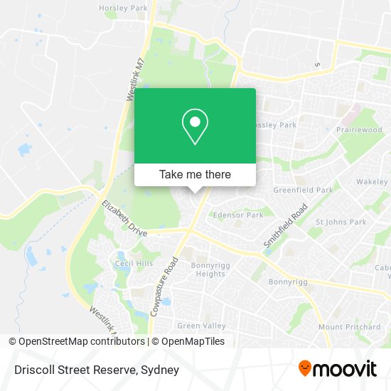Driscoll Street Reserve map