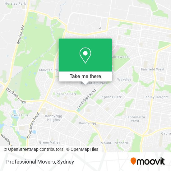 Professional Movers map