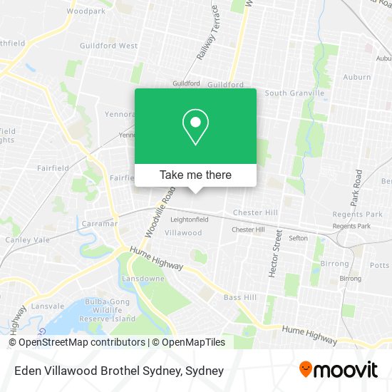 Eden Villawood Brothel Sydney map