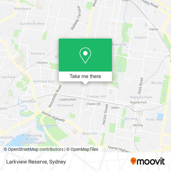 Larkview Reserve map