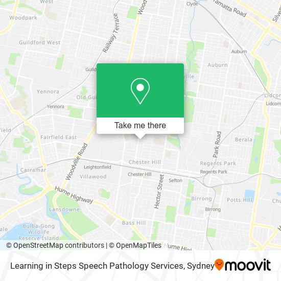 Learning in Steps Speech Pathology Services map