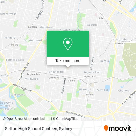 Sefton High School Canteen map
