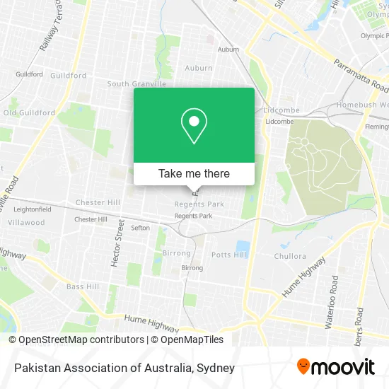 Pakistan Association of Australia map
