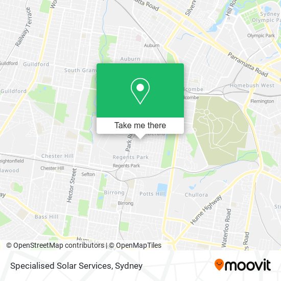 Specialised Solar Services map