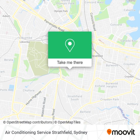 Air Conditioning Service Strathfield map