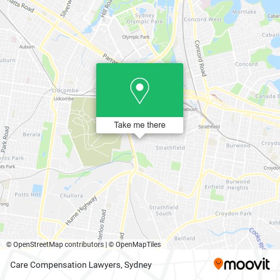Care Compensation Lawyers map