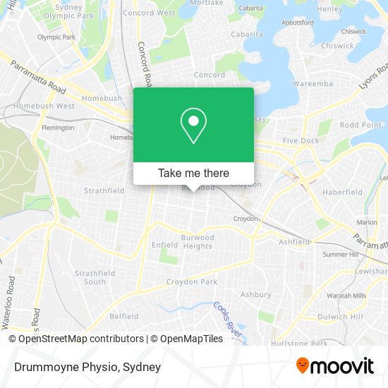 Mapa Drummoyne Physio