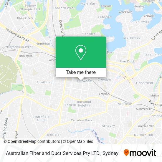 Australian Filter and Duct Services Pty LTD. map