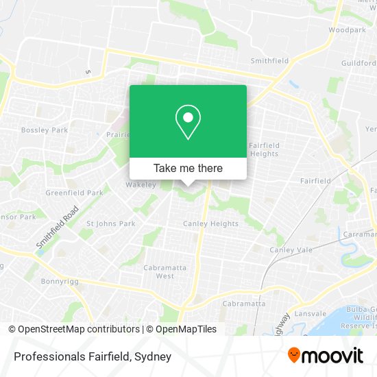 Professionals Fairfield map