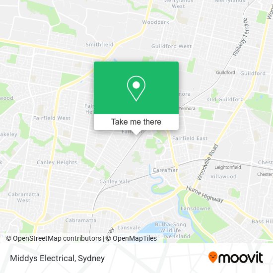 Middys Electrical map