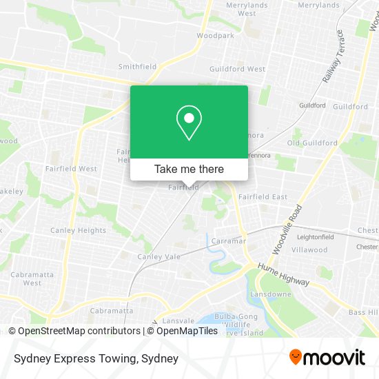 Mapa Sydney Express Towing