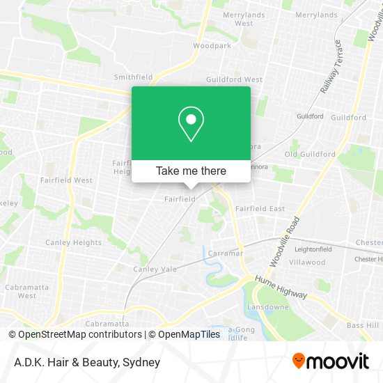 A.D.K. Hair & Beauty map