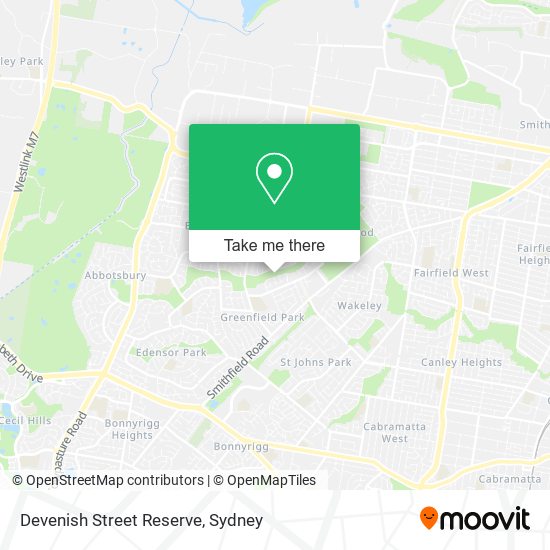 Devenish Street Reserve map