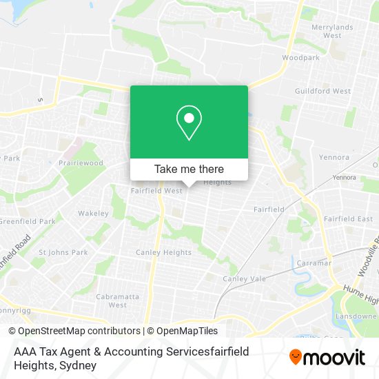 Mapa AAA Tax Agent & Accounting Servicesfairfield Heights