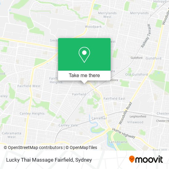 Lucky Thai Massage Fairfield map