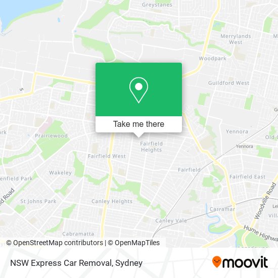 Mapa NSW Express Car Removal
