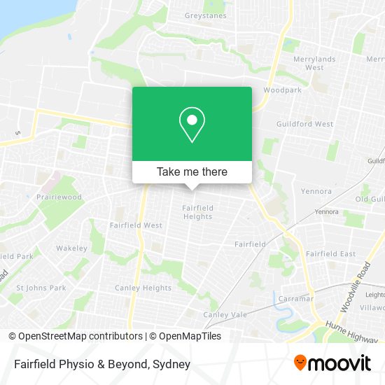 Fairfield Physio & Beyond map