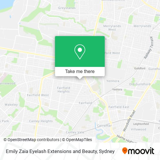 Emily Zaia Eyelash Extensions and Beauty map