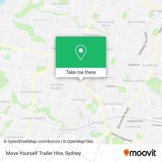 Mapa Move Yourself Trailer Hire