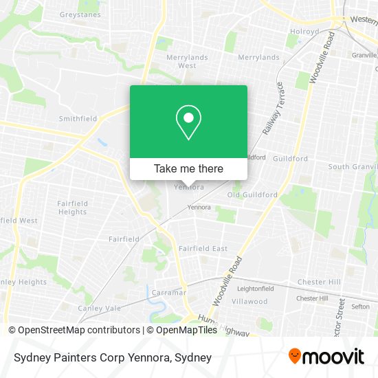 Mapa Sydney Painters Corp Yennora