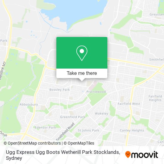 Ugg Express Ugg Boots Wetherill Park Stocklands map