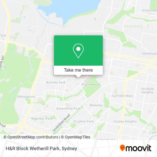 Mapa H&R Block Wetherill Park