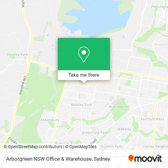 Mapa Arborgreen NSW Office & Warehouse