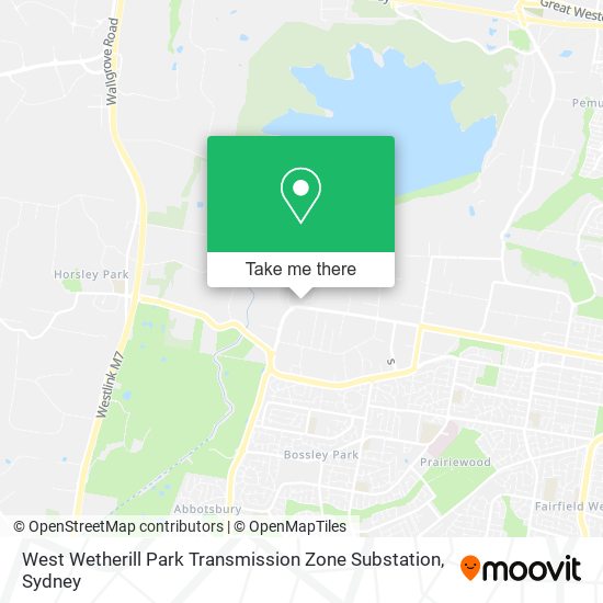 West Wetherill Park Transmission Zone Substation map