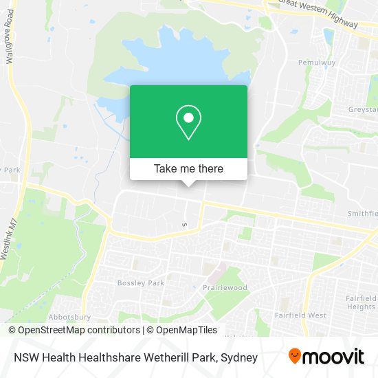 Mapa NSW Health Healthshare Wetherill Park