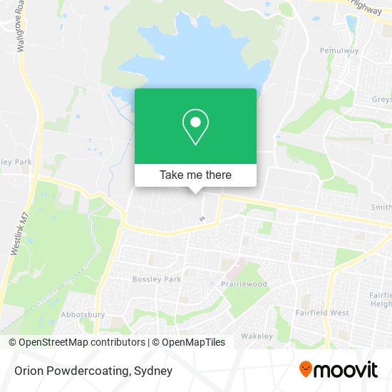 Orion Powdercoating map