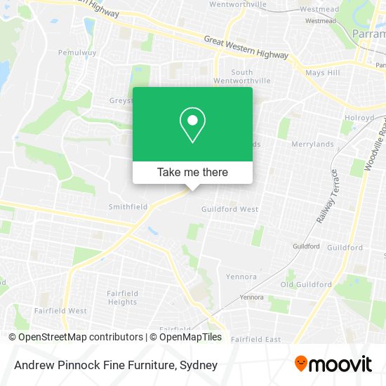 Andrew Pinnock Fine Furniture map