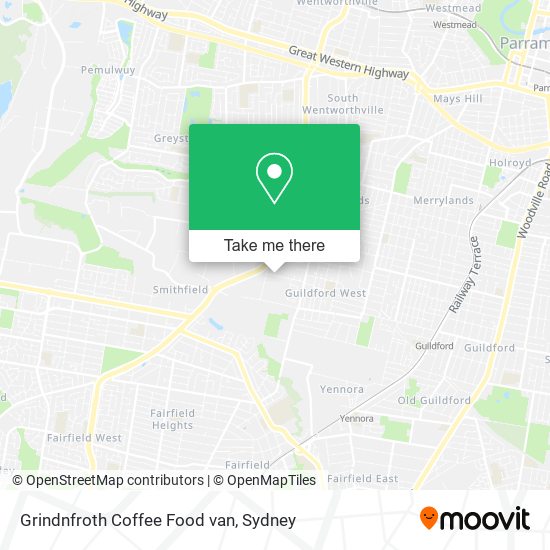 Grindnfroth Coffee Food van map