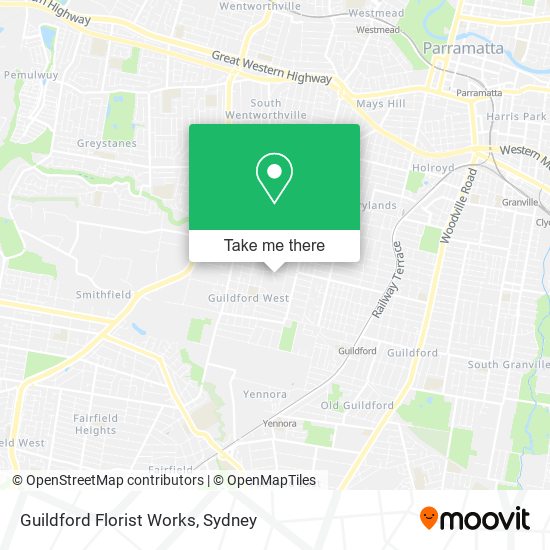 Guildford Florist Works map