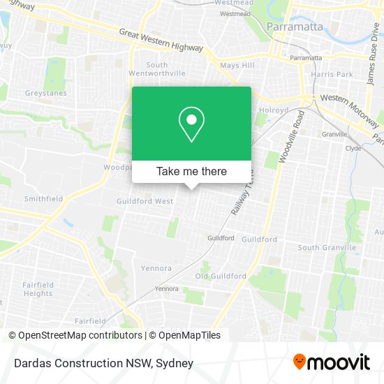 Mapa Dardas Construction NSW