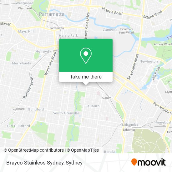 Brayco Stainless Sydney map