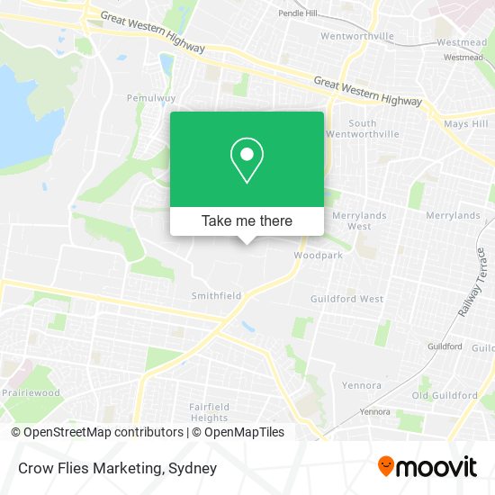 Mapa Crow Flies Marketing