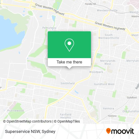 Mapa Superservice NSW