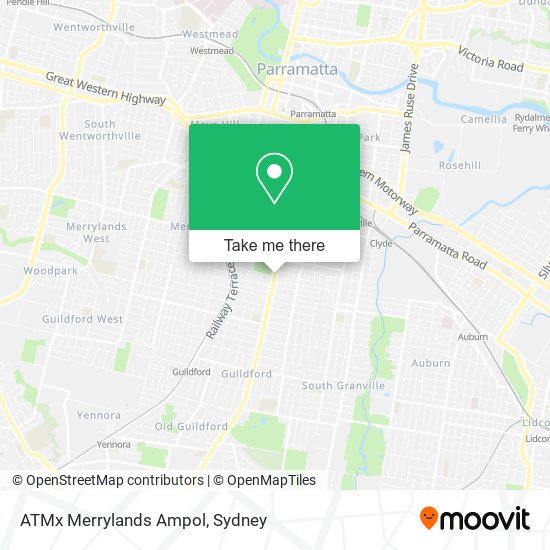 ATMx Merrylands Ampol map