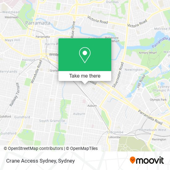 Crane Access Sydney map