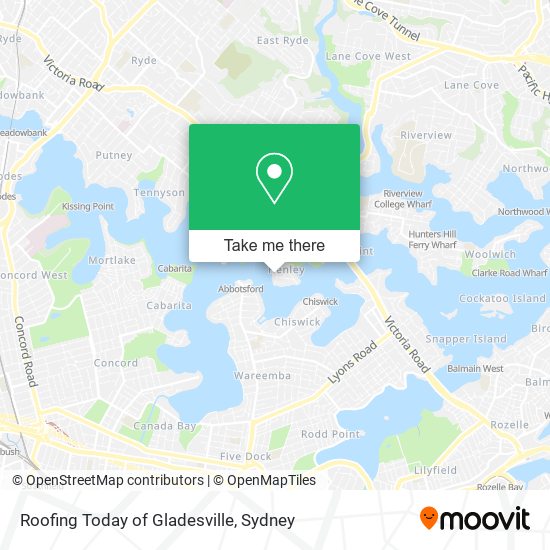 Mapa Roofing Today of Gladesville